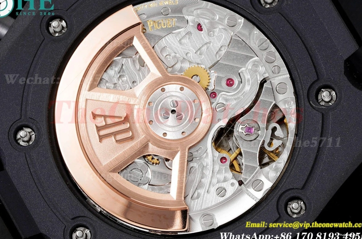 42mm PVD A7750 APF Offshore Dial Black Royal Oak PVD 1224